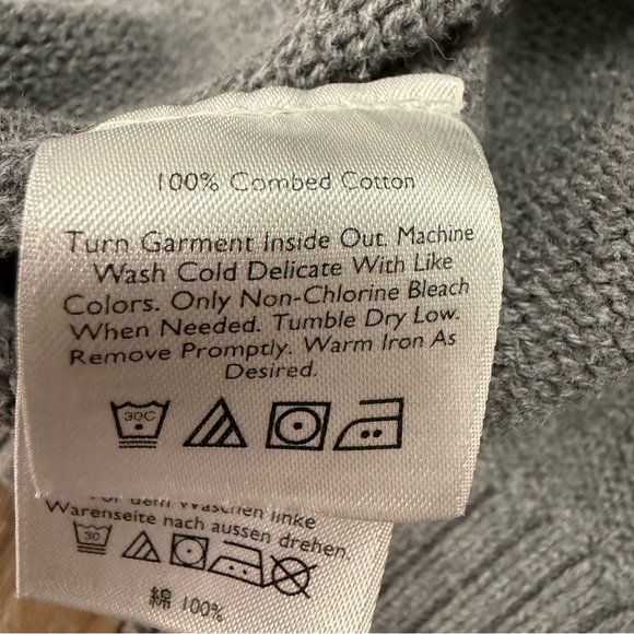 Eddie Bauer Men’s Gray Pullover Sweater SZ  M 100% Combed Cotton Preppy - Picture 5 of 8